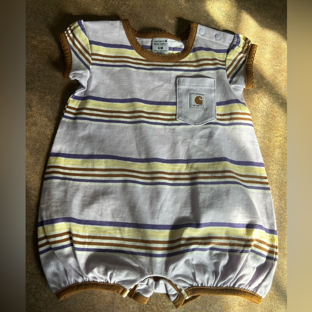 Carhartt Infant Shirt with Stripes - Purple and Brown
